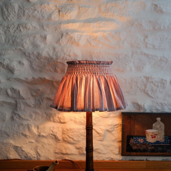 Edit58 x Smock London Elsie Lampshade Skirt Mink with Rosebud Trellis Hand Smocking Edit58 x Smock London Elsie Lampshade Skirt Mink with Rosebud Trellis Hand Smocking