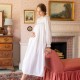 Mother Teresa Women's Nursing & Maternity Dress Long Sleeves with Mermaid Tail Forget Me Not Hand Smocking Mother Teresa Women's Nursing & Maternity Dress Long Sleeves with Mermaid Tail Forget Me Not Hand Smocking