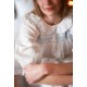 Nightingale Women's Dress Forget Me Not Plumetti with Delphinium Hand Smocking Nightingale Women's Dress Forget Me Not Plumetti with Delphinium Hand Smocking