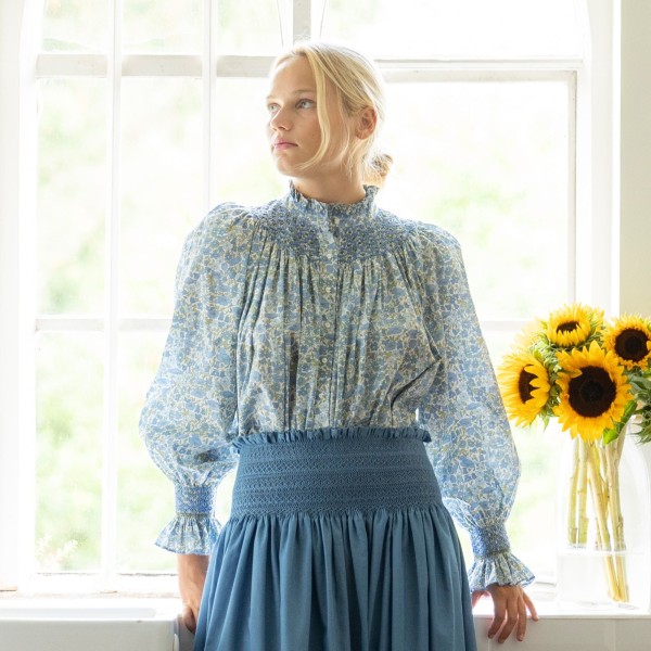 Scholl Blouse with Land and Sea Hand Smocking made with Liberty Poppies and Daisies Edition 50 Scholl Blouse with Land and Sea Hand Smocking made with Liberty Poppies and Daisies Edition 50