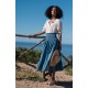 Sullivan Women's Skirt Chambray with Swedish Blue Hand Smocking Sullivan Women's Skirt Chambray with Swedish Blue Hand Smocking